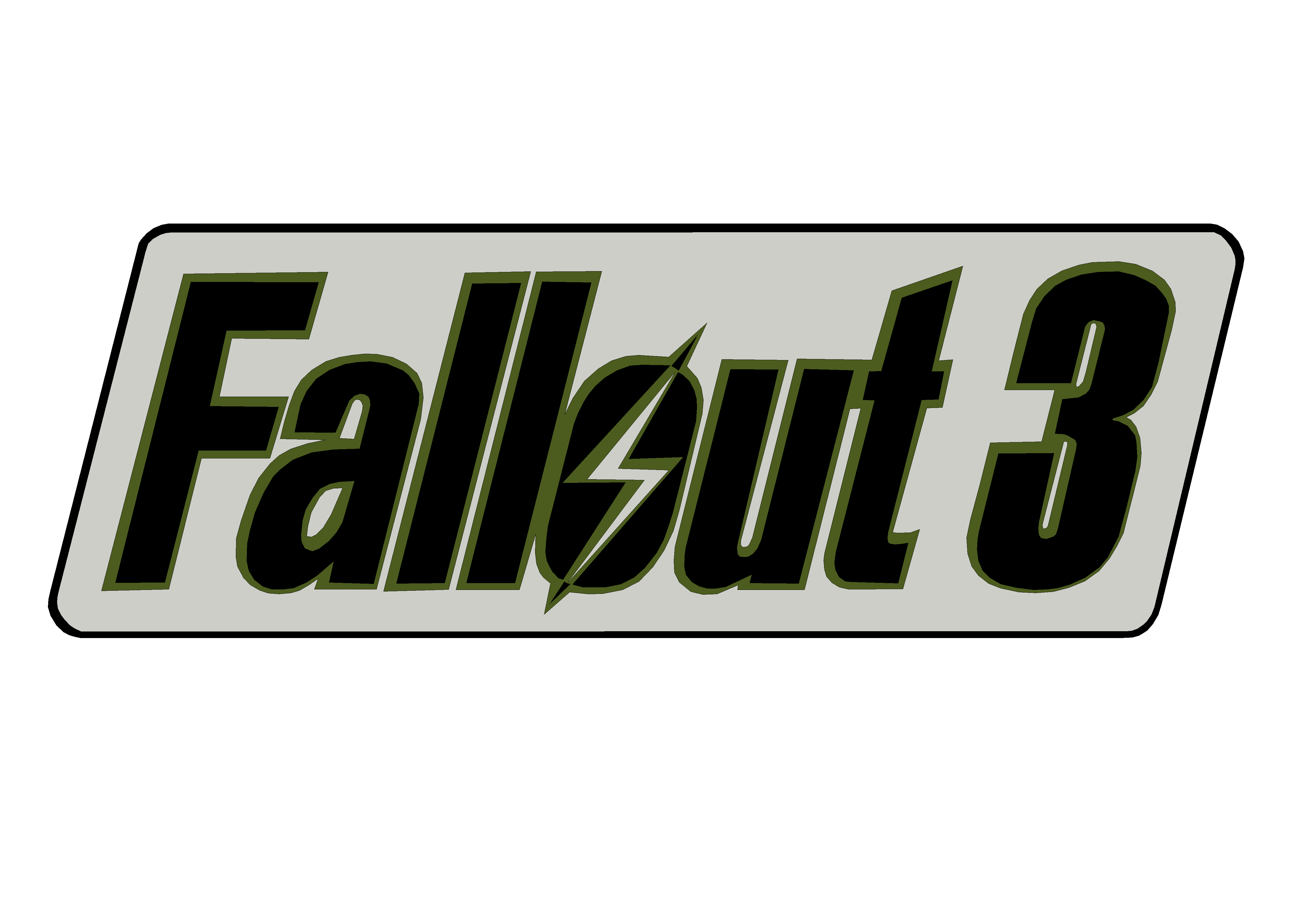 Fallout 3 Logo Render by TheJackMoriarty on DeviantArt