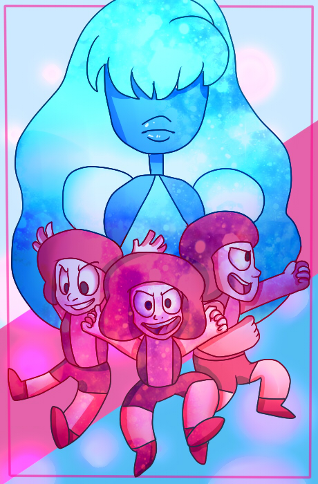 Three Rubys One Sapphire