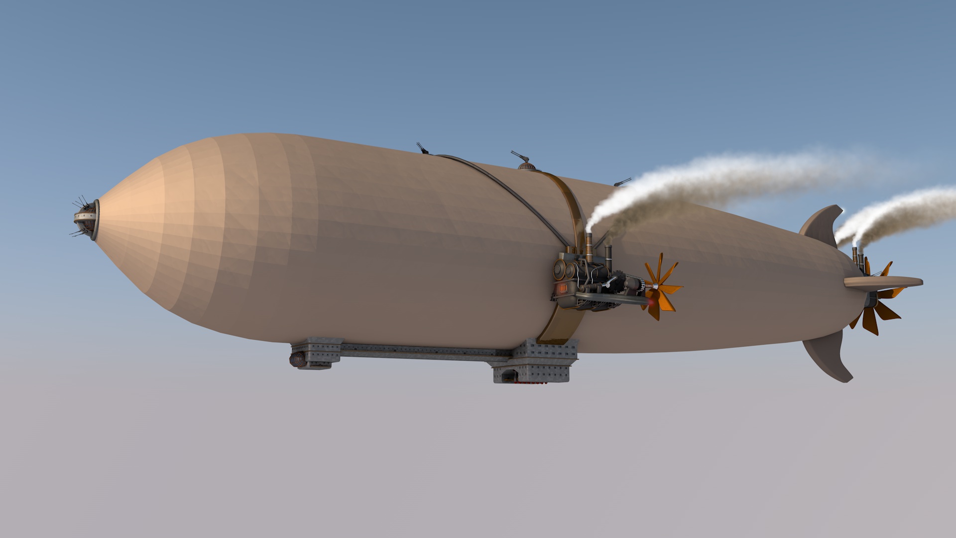 Steampunk Zeppelin - main render