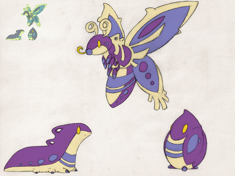 Inseect Fakemon Bug fakemon wip FlatColoured by GasMaskMonster on DeviantArt