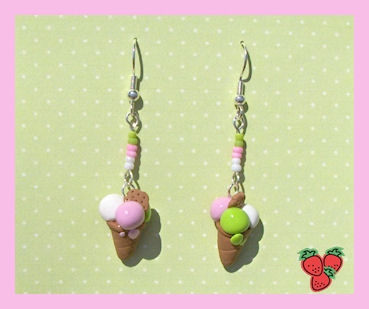 Ice cream earrings