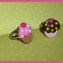 Cupcake rings, polymer clay