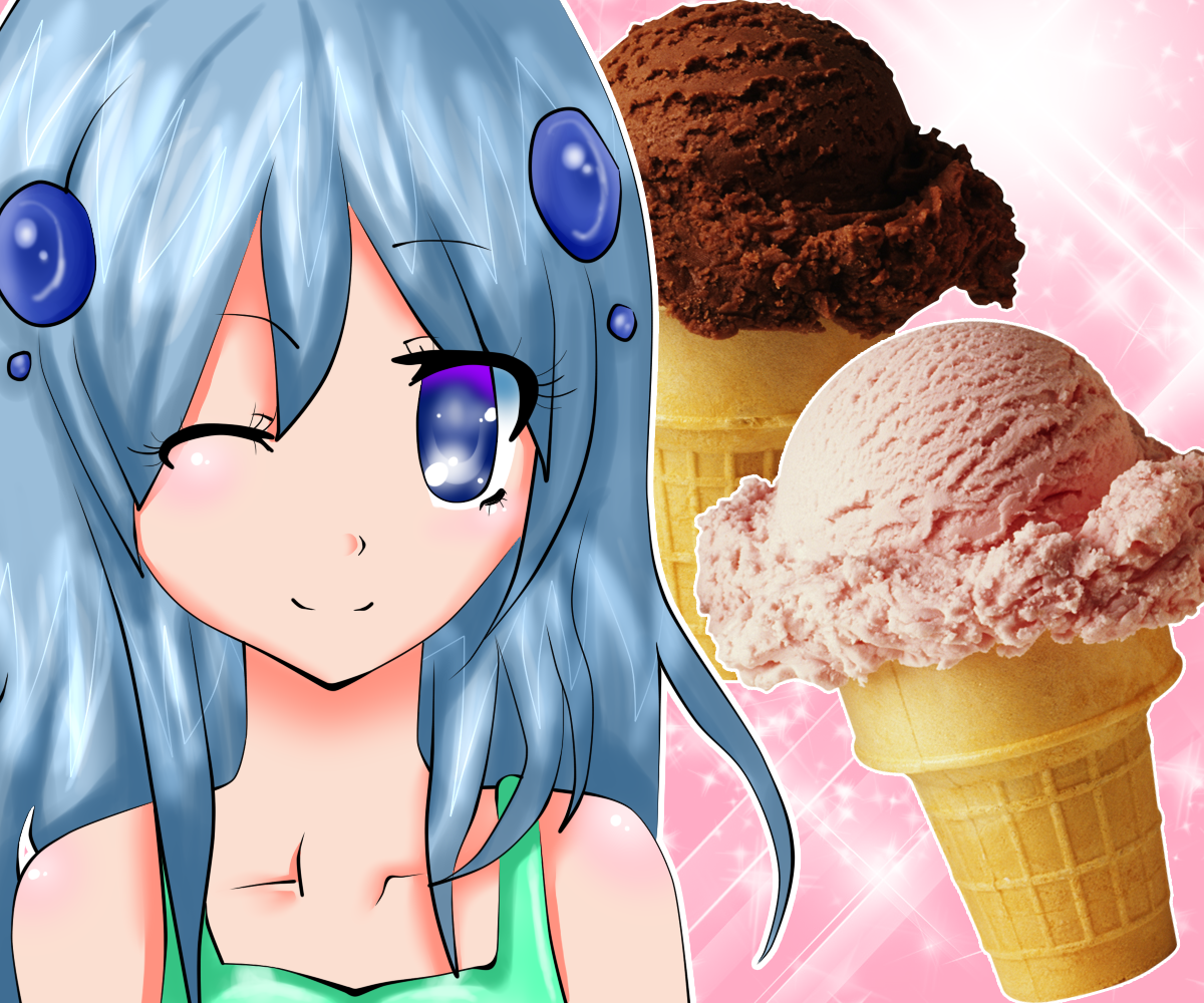 Bluebell and ice cream...:3