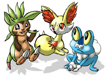 Gen VI Starters Froakie, Fennekin and Chespin