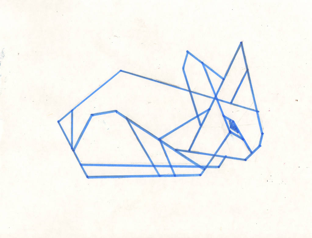 Cubist Rabbit Drawing by cptclarke2772 on DeviantArt
