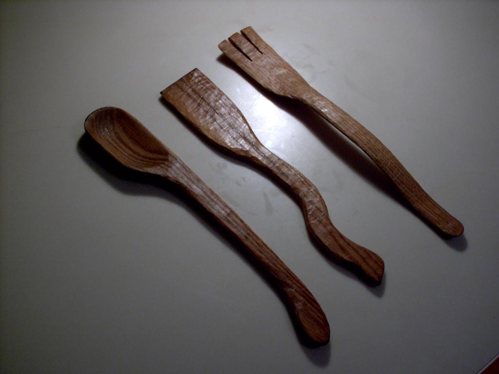 White Oak Kitchen Utensils