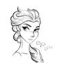 Frozen Elsa Lineart