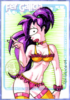 Sexy Turanga Leela Sketch Card