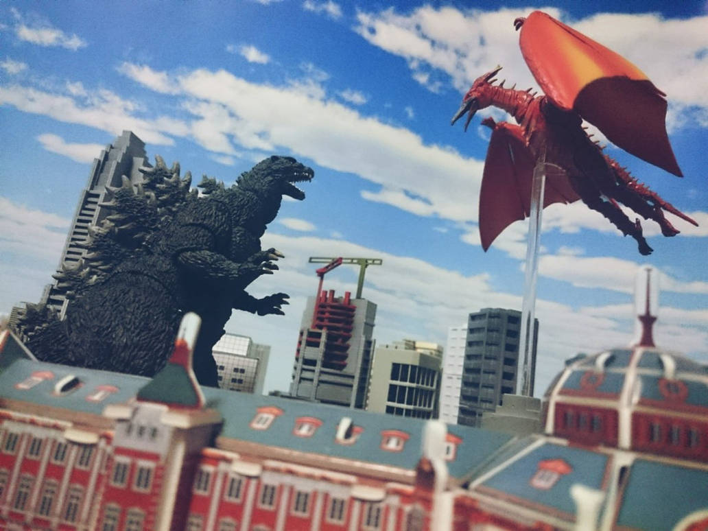 SHMA Godzilla JR Adult vs Fire Rodan by LordSaber488 on DeviantArt