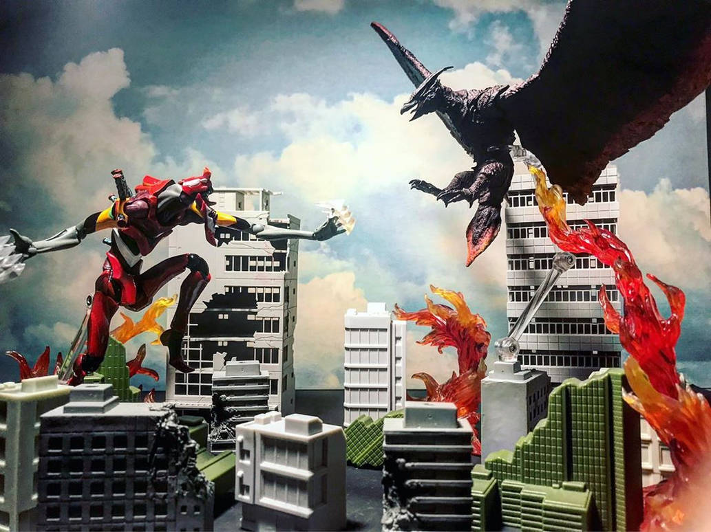 SHMA Eva Unit-02 vs Rodan (2019) by LordSaber488 on DeviantArt