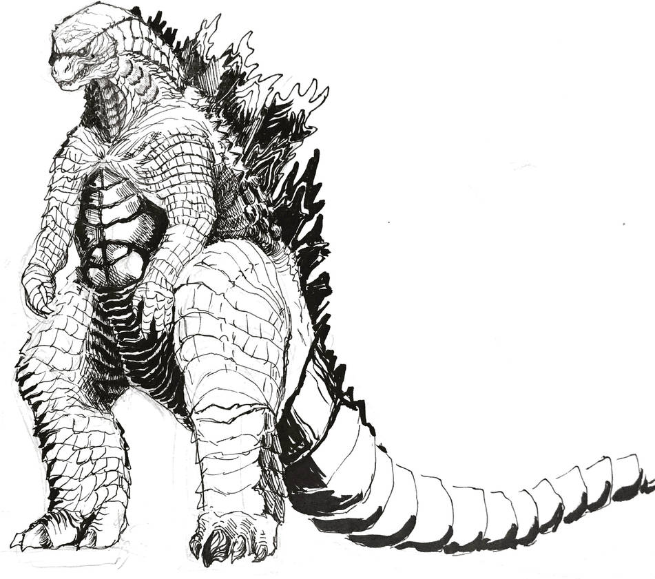 Godzilla 2019like drawing by MissSaber444 on DeviantArt