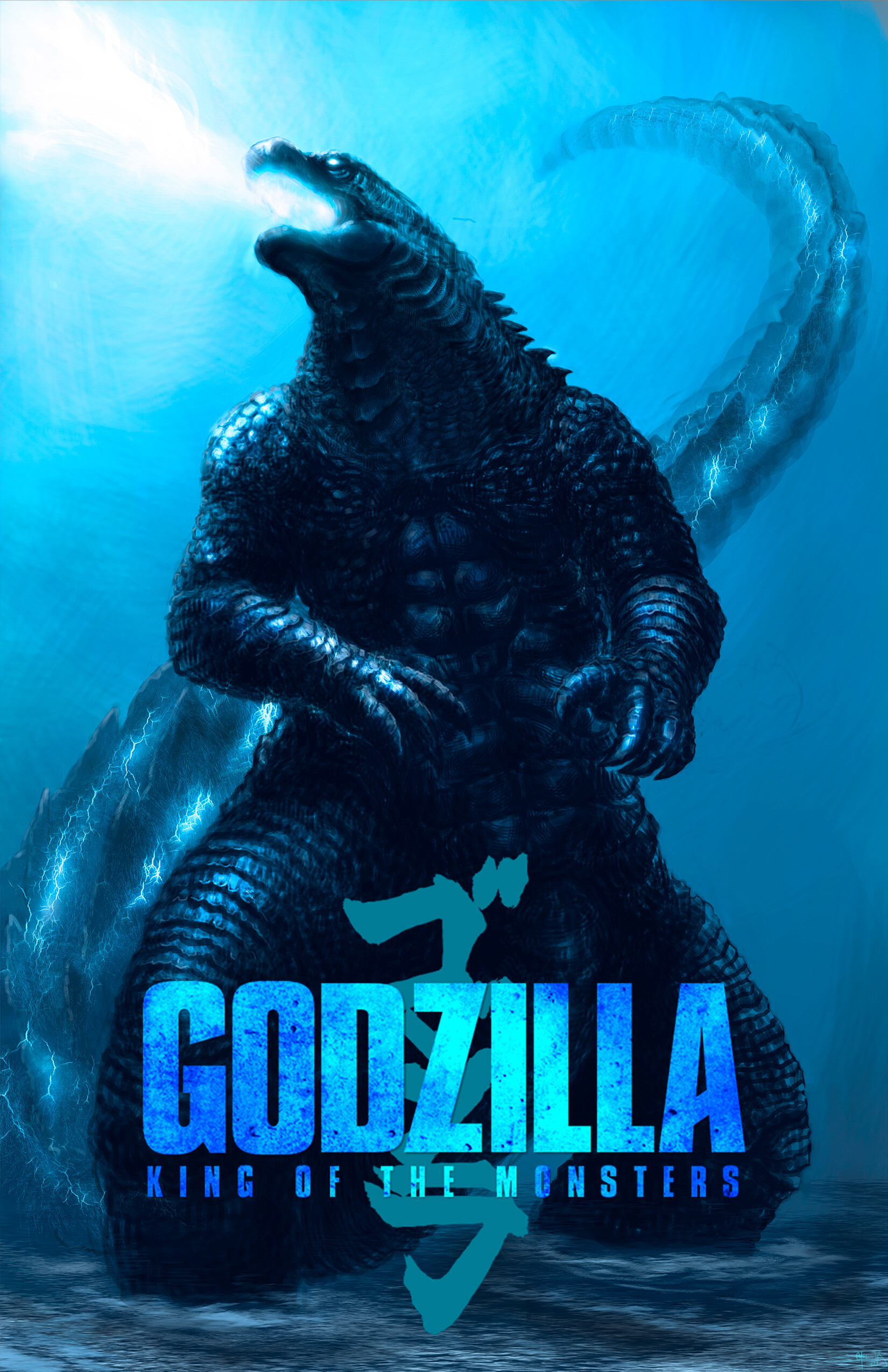 Godzilla 3 The King Of The Sea Godzilla Emerging from the Sea by MissSaber444 on DeviantArt