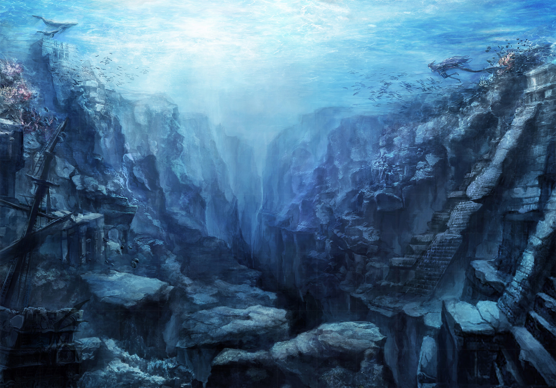 Scenery Deep Sea by MissSaber444 on DeviantArt