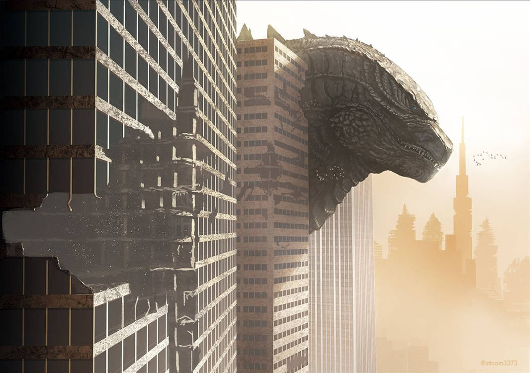 Godzilla Rgabbign Building Godzilla in ruins City by LordSaber488 on DeviantArt