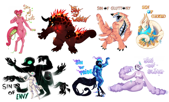 Chimereon Adoptables - 7 DEADLY SINS [CLOSED]