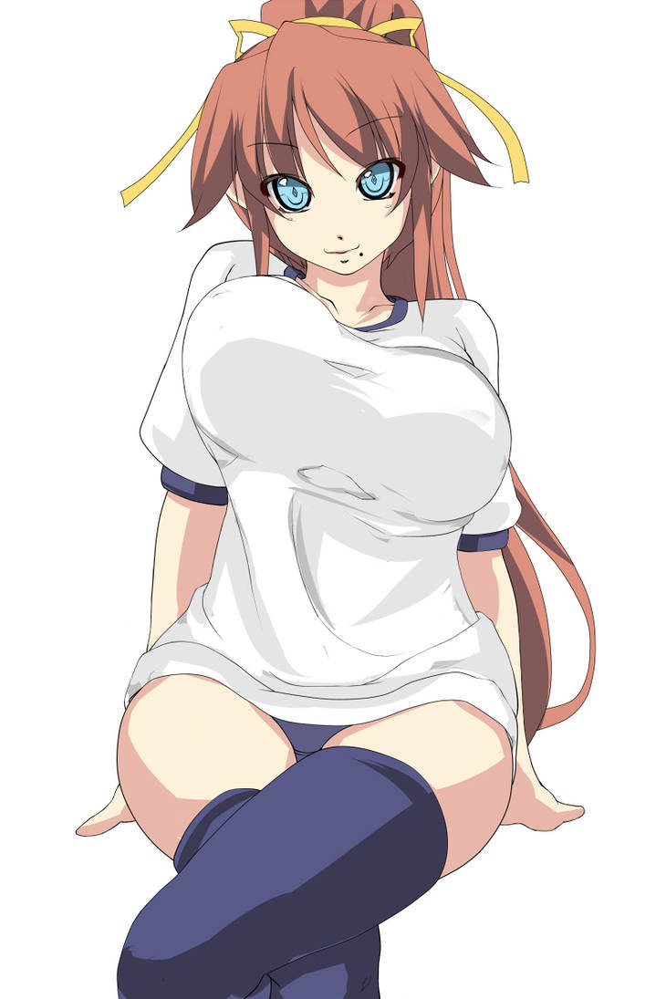 anime girls sitting with her legs cross by lynpiececraft on DeviantArt