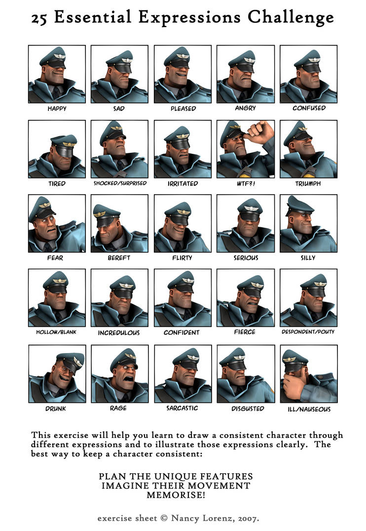 25 Essential Expressions Challenge by Menaria on DeviantArt