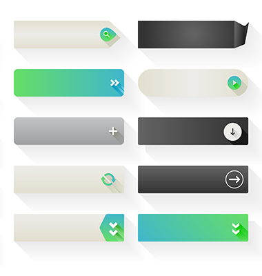 Flat Web Button Elements