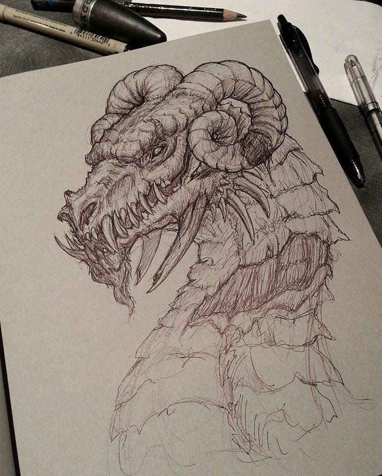 Dragon Pen Sketch