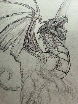 Undead Dragon Sketch