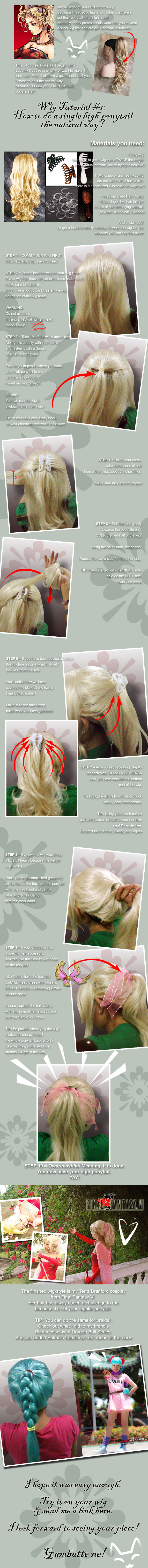 Wig Tutorial: 1 high ponytail