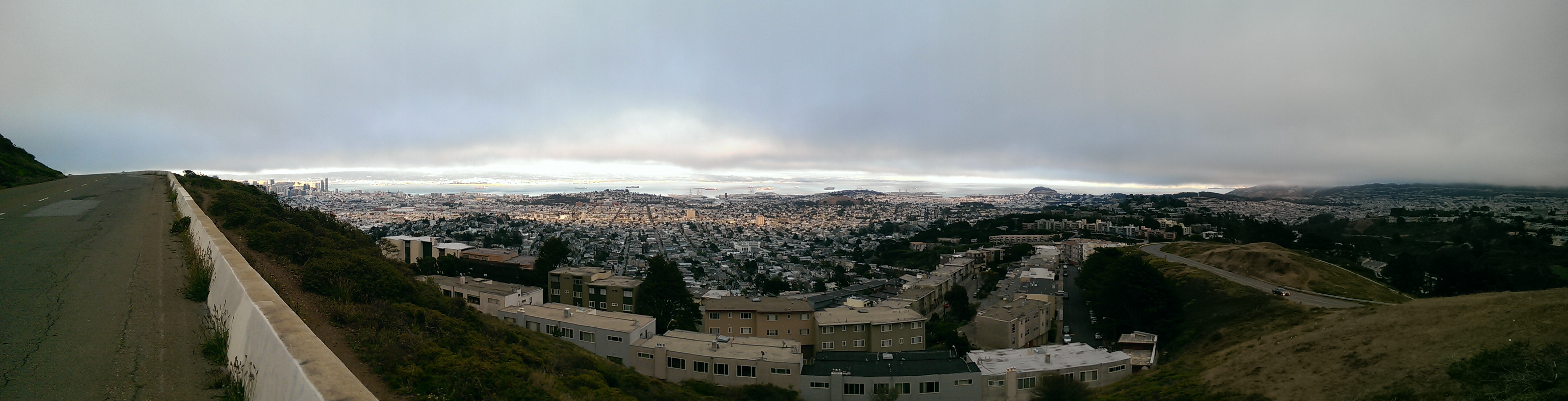 Pano of SF south to Daly City