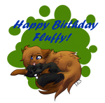 Happy 7th Birthday Fluffy! by SparrowDraws