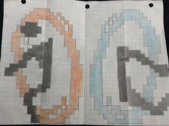 Pixelated Portal 2 Symbol