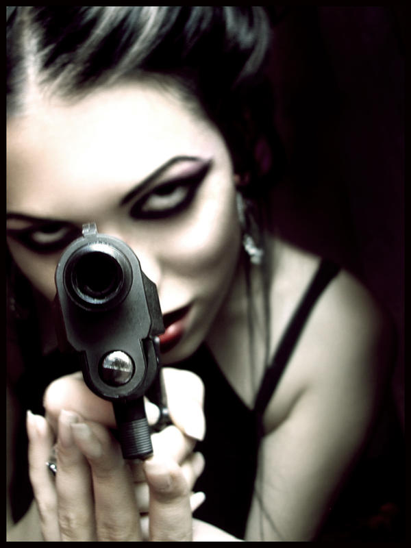 With gun loaded