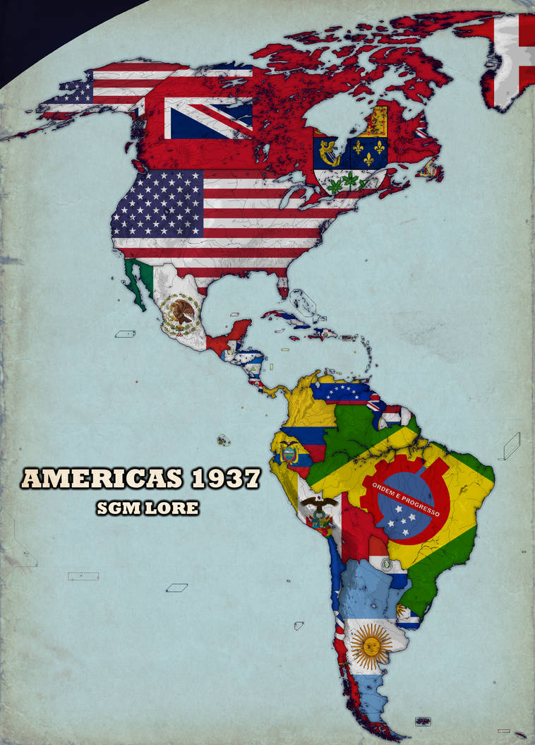 Americas 1937 Flagmap (SGM Lore) by TlatoaniM on DeviantArt