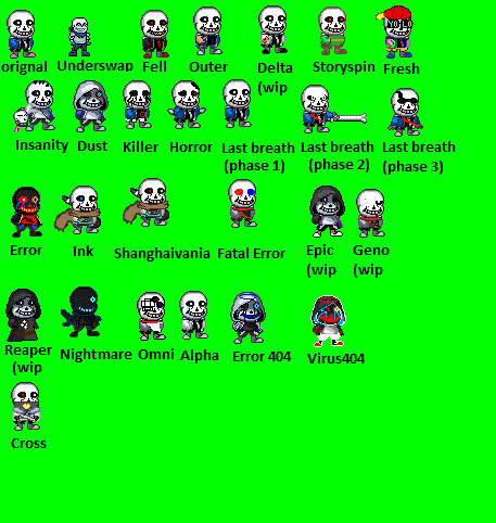 Horror!Sans Overworld Sprites by Coffey12 on DeviantArt