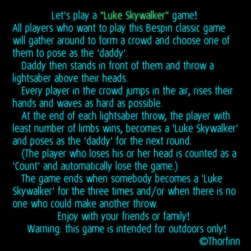 Luke Skywalker Game