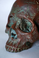 cold cast copper skull