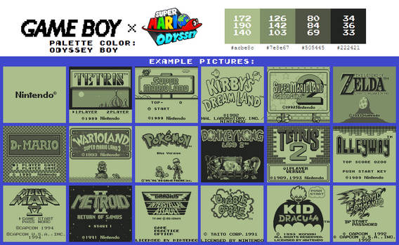 Game Boy Palette: Odyssey Boy