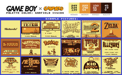 Game Boy Palette: Garfield Vision