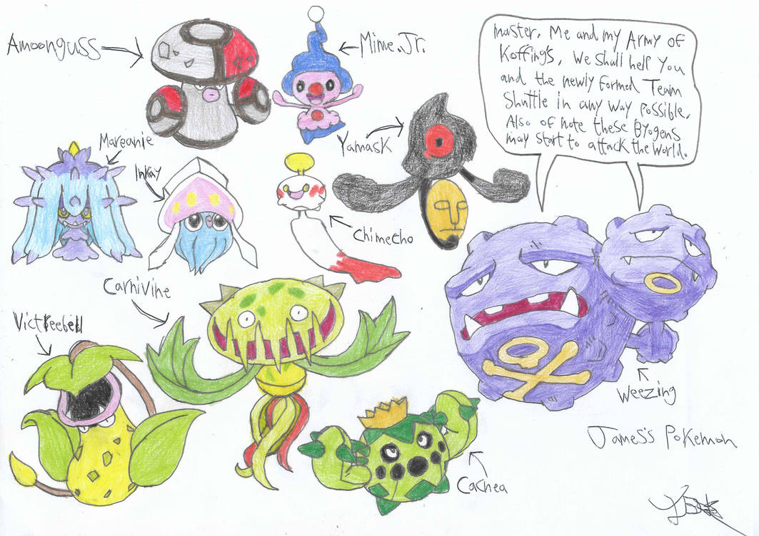 James Racks Pokemon James's Pokemon by JWBtheUncanny on DeviantArt