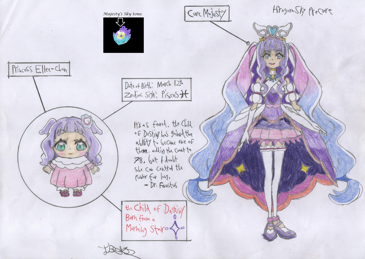 I drew Hirogaru Sky PreCure with Cure Majesty : r/precure