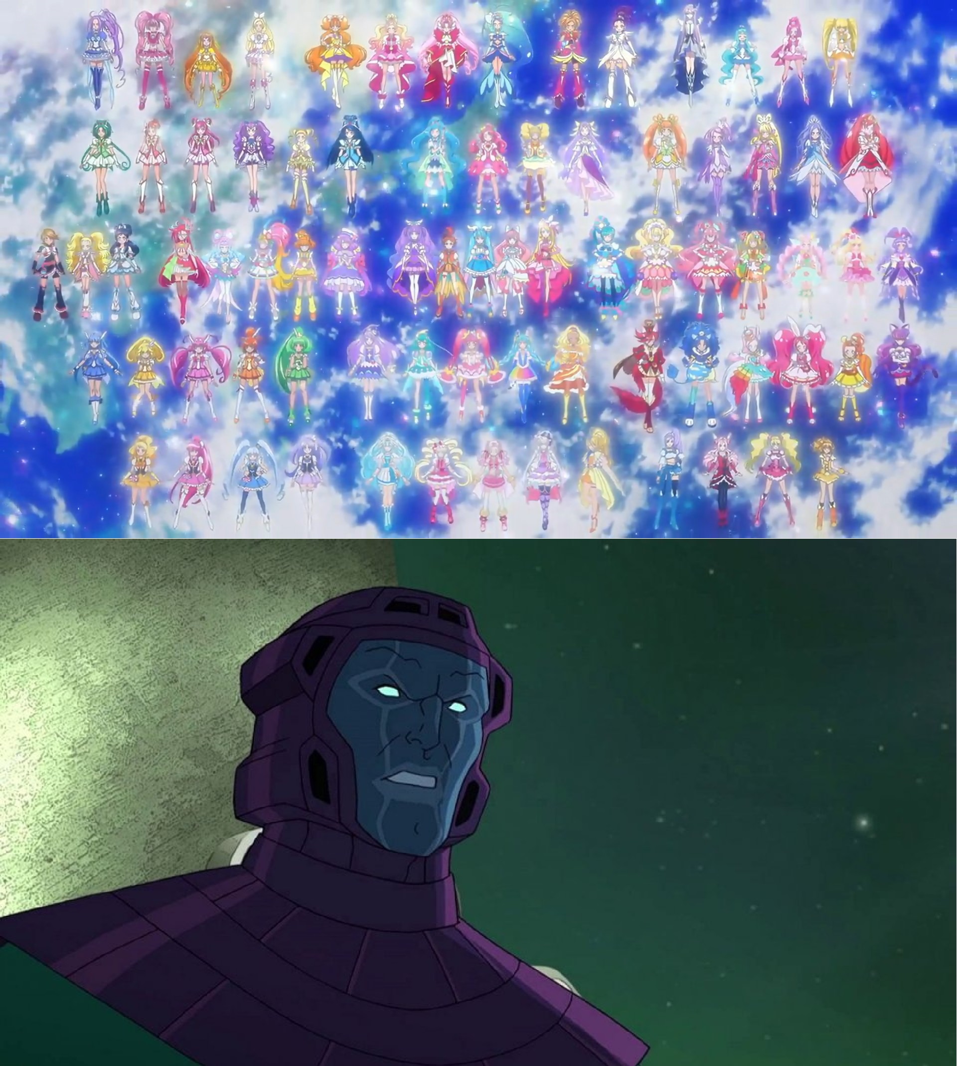 Pretty Cure All Stars Facing off Kang by JWBtheUncanny on DeviantArt