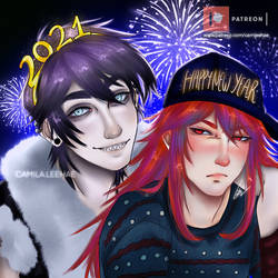 Happy 2021 [my oc Zack and SebaPM oc Sam]