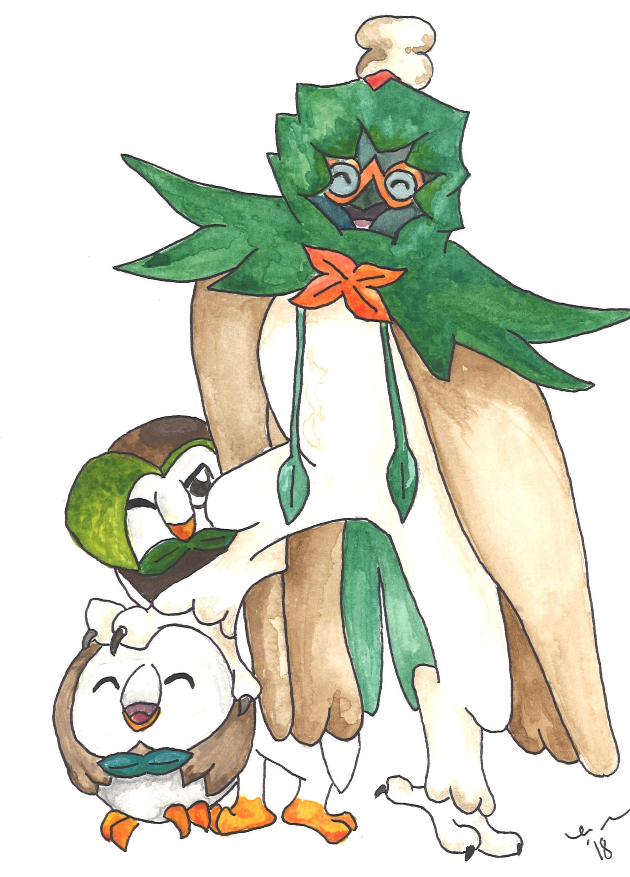 Rowlet Tree Rowlet Evolutions by Tifftastic on DeviantArt