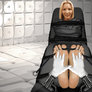 Lisa Kudrow strapped in GIF