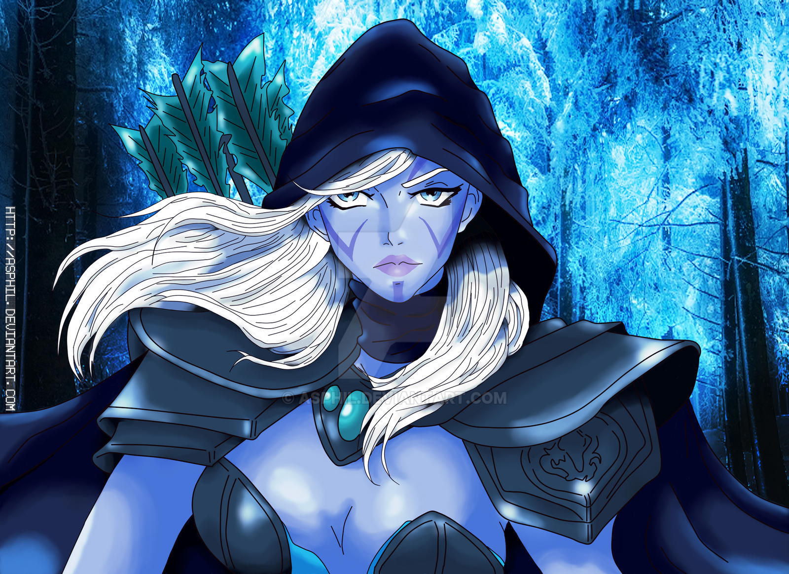 Dota 2 Drow Ranger anime style by Asphil on DeviantArt