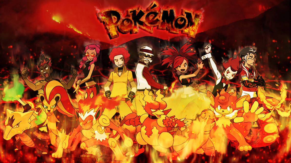 Fire type Pokemon trainers (Re-Updated art) by saintnaruto on DeviantArt