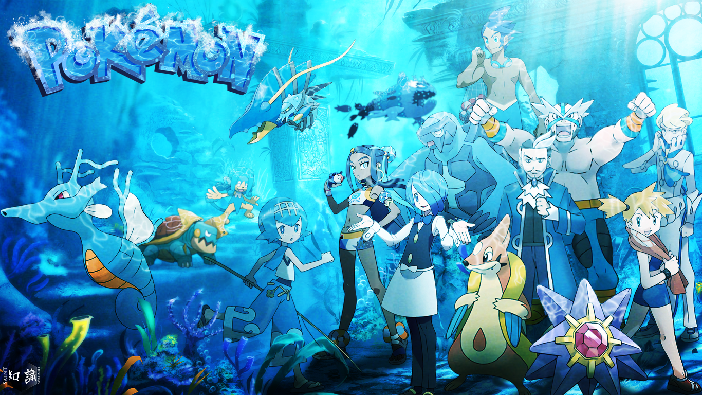 Water type Pokemon trainers (Re-Updated art)