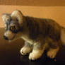 Grey Wolf felted posable doll