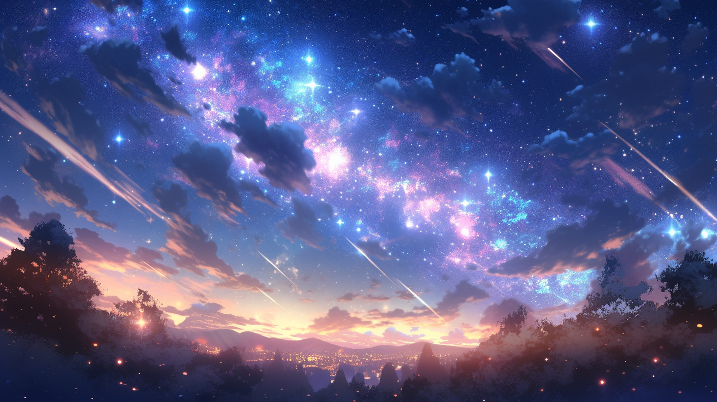 Anime sky star dark blue background wallpaper by Innova5 on DeviantArt
