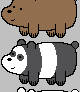 we bare bears: Grizzly, Panda and Ice Bear