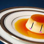 Flan on a plate