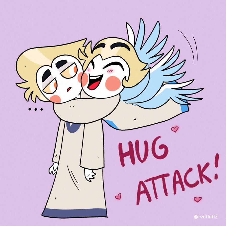 Hug Rebuffed HUG ATTACK by RedFluffz on DeviantArt