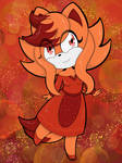 Fall Fox Chibi by SweetCandyCloud